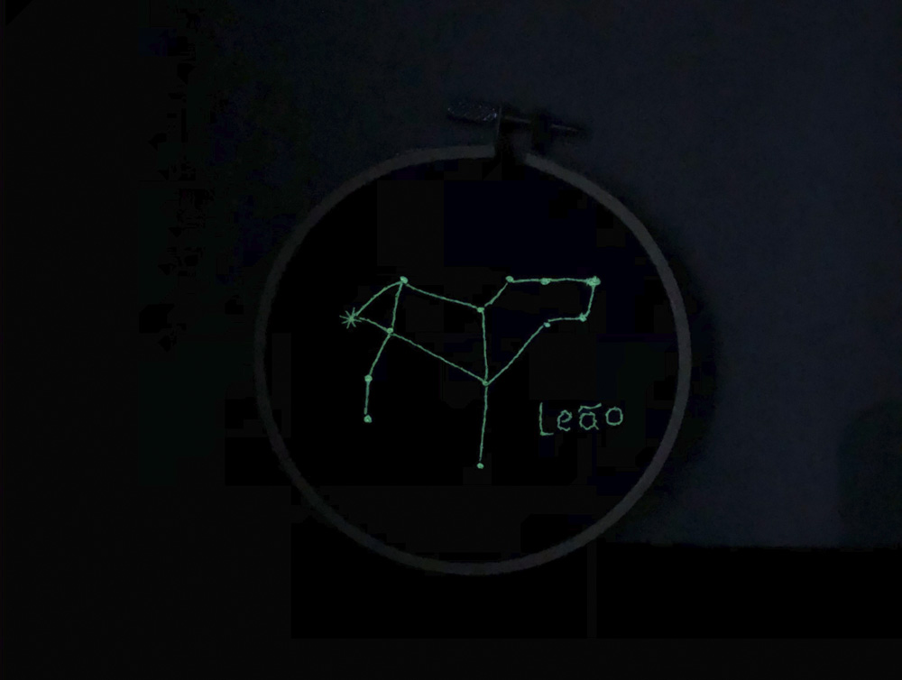 Bordado Signo Leão Glow