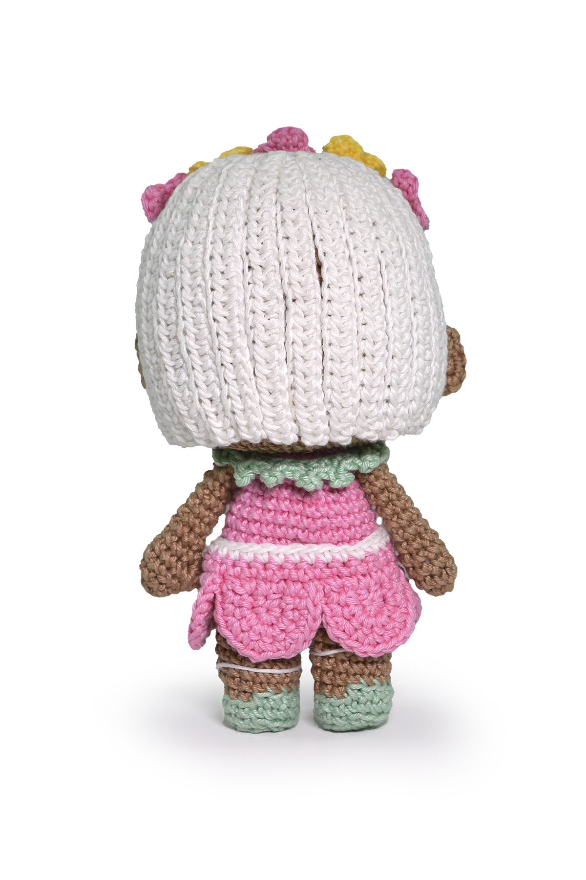 Boneca que troca de roupa em amigurumi