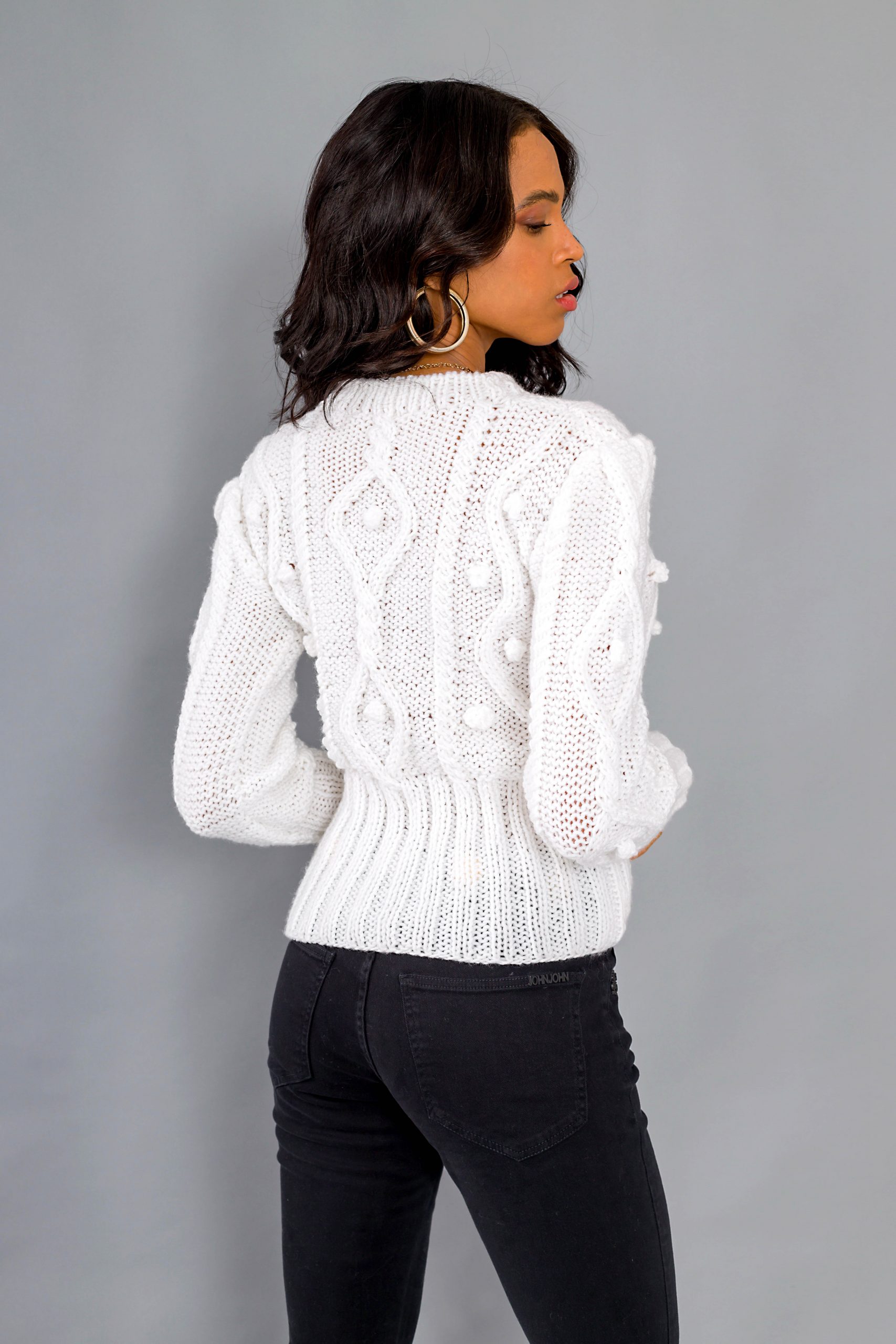 Blusa com Maxibarra e Punhos