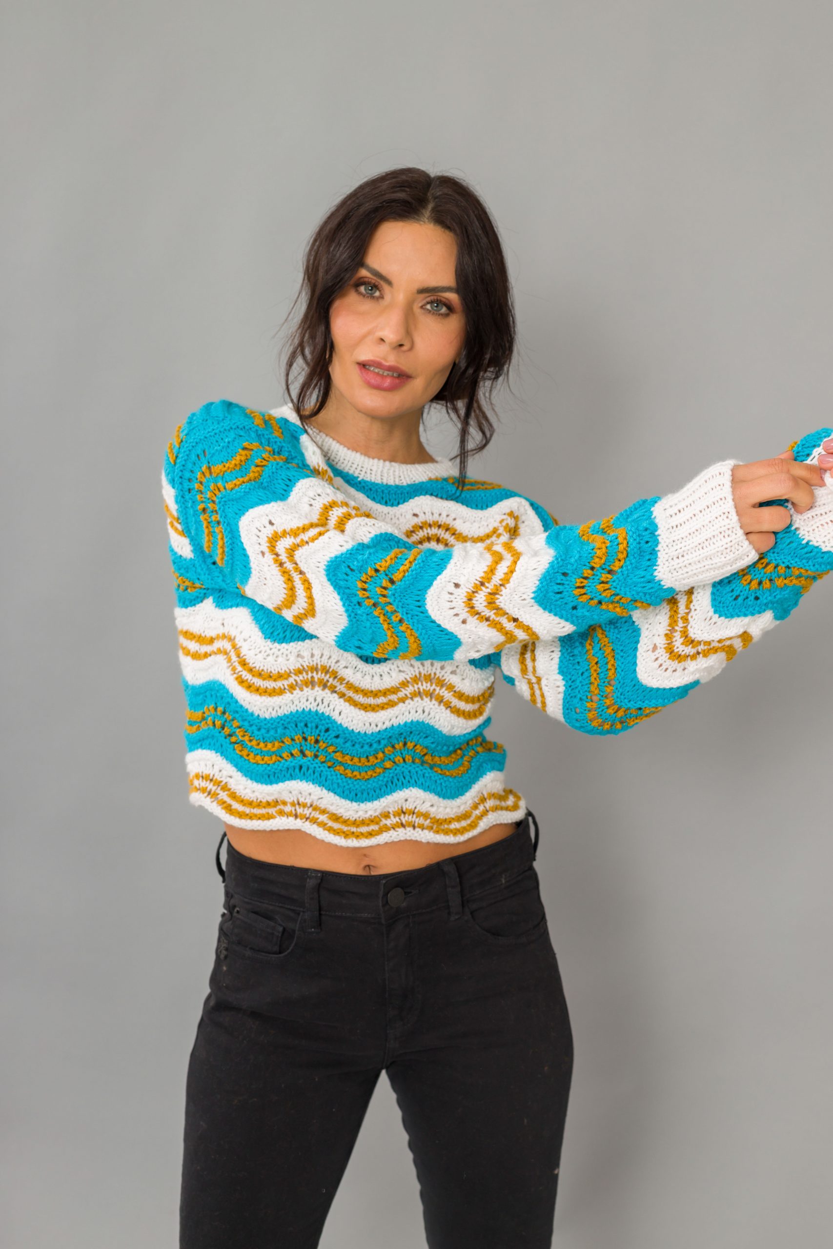 Cropped Manga Longa