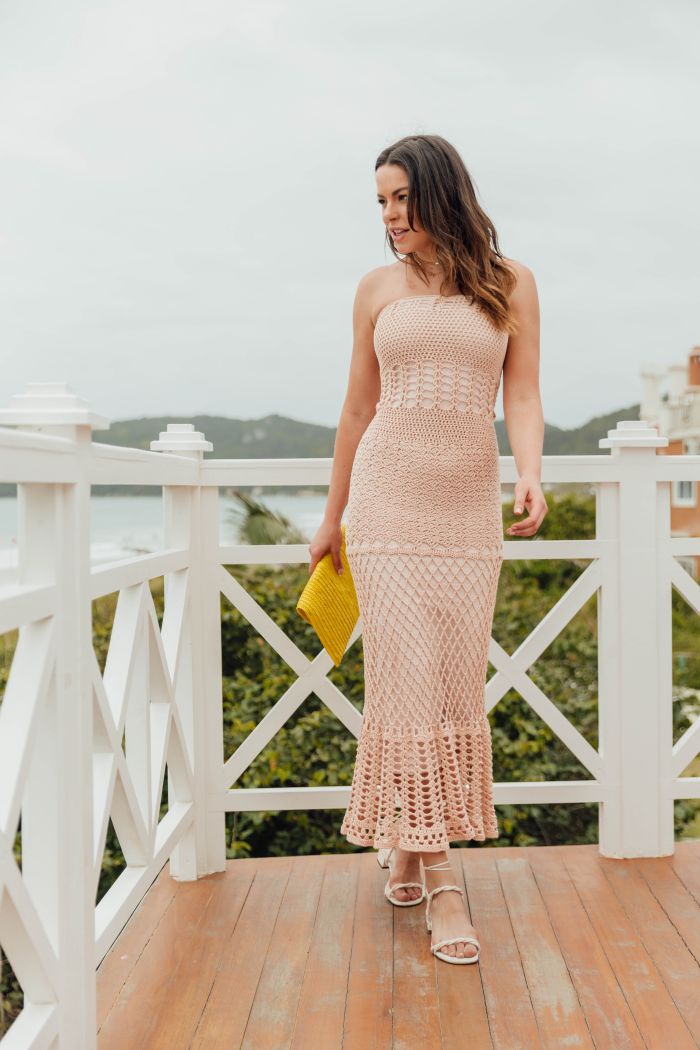 Pearl Strapless Dress