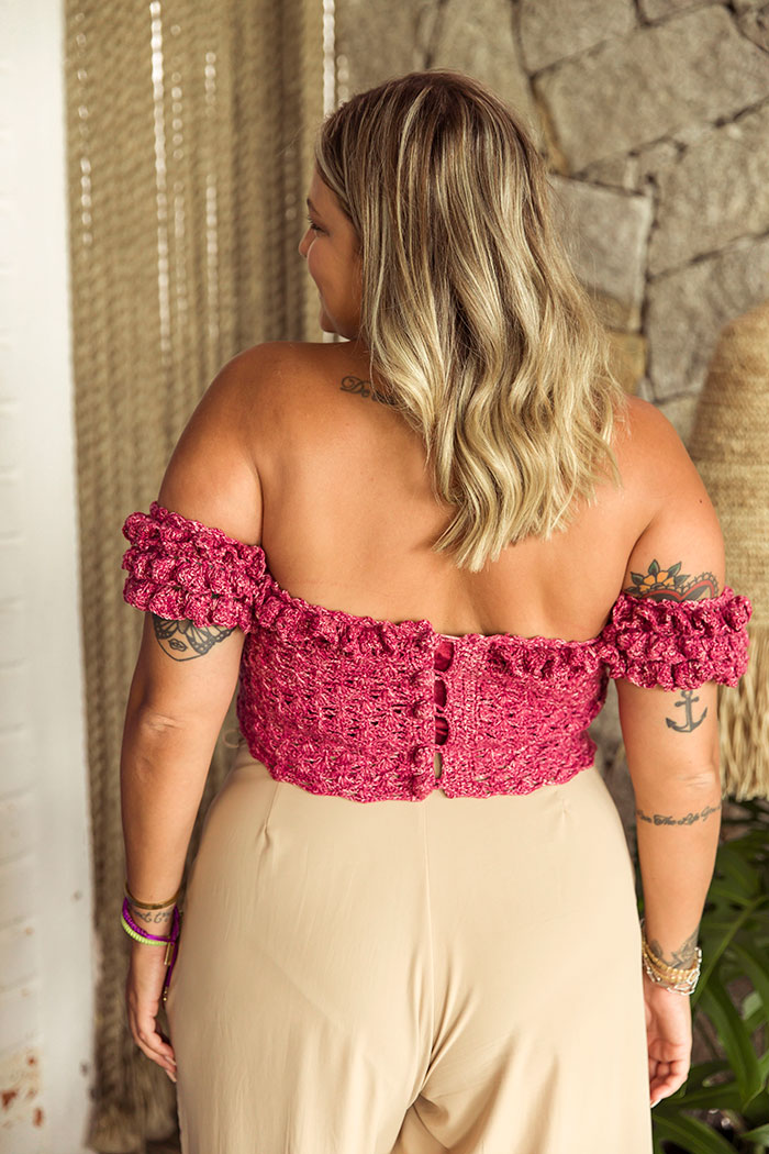 Cropped com Babado