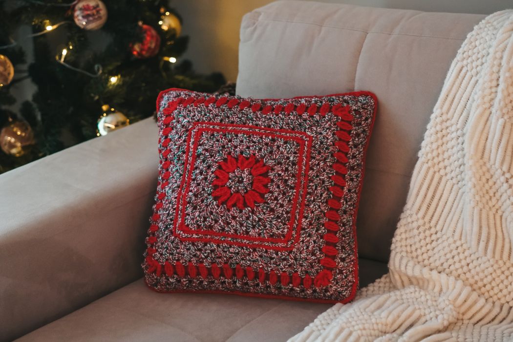 Cojín Navideño Eco Brilho Guirnalda