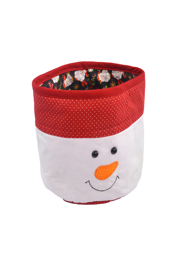 Porta Panetone Boneco de Neve