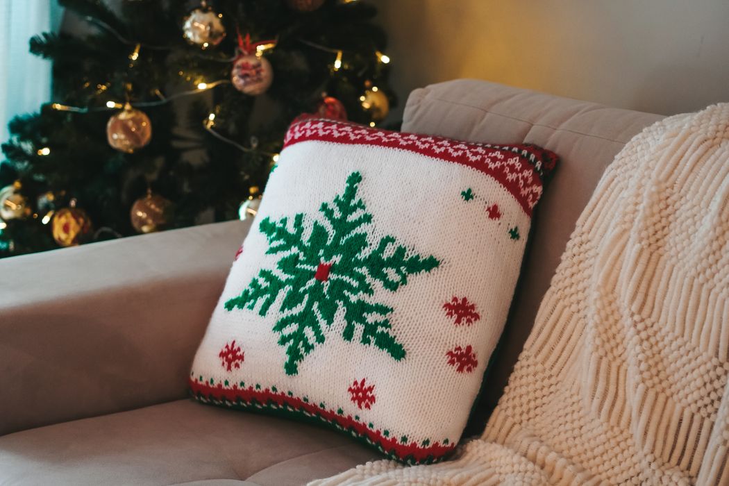 Cojín copo de nieve