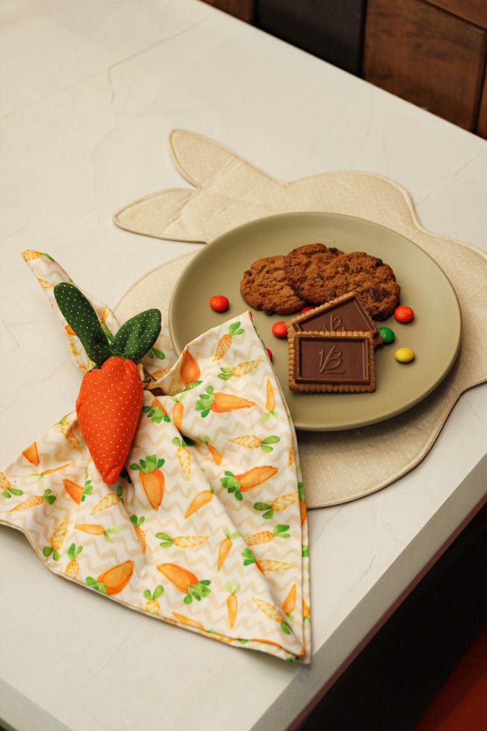 JOGO AMERICANO COELHO COM GUARDANAPOS