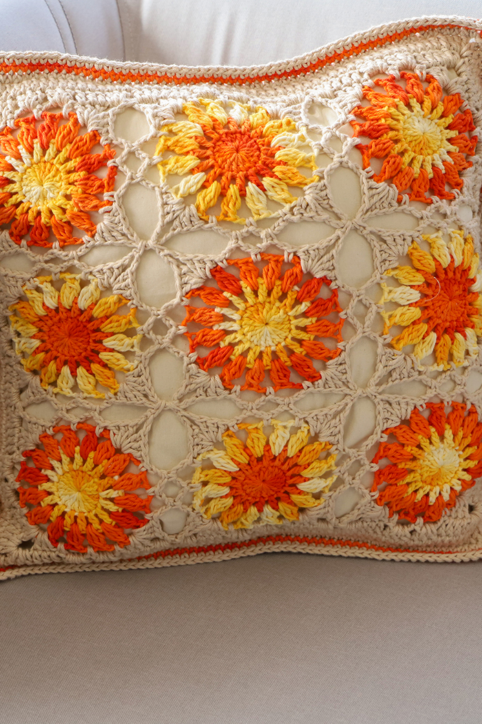 Almofada Floral laranja