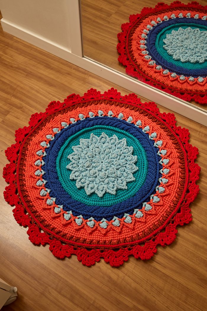 Tapete Redondo Fio de Malha