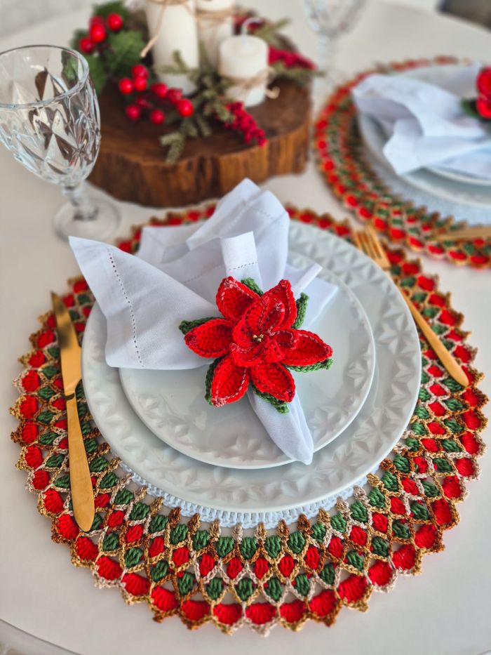 Sousplat y Porta Servilletas Navideños