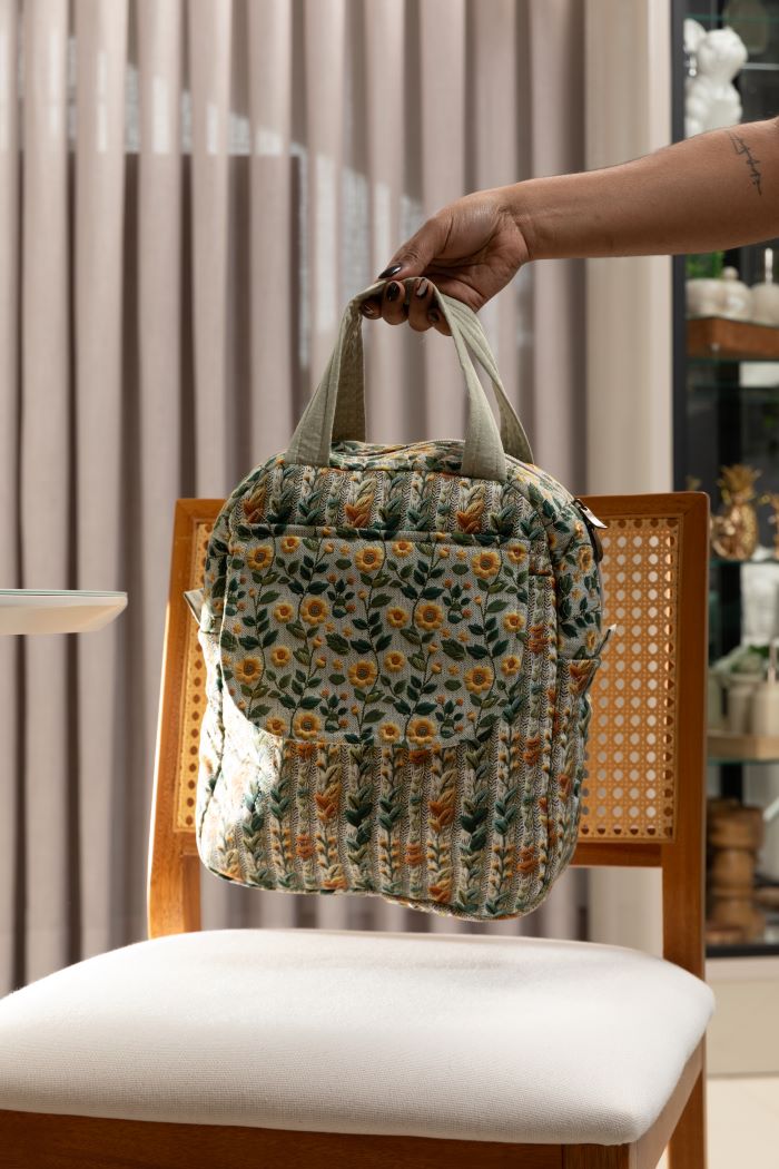 Bolsa frasqueira floral