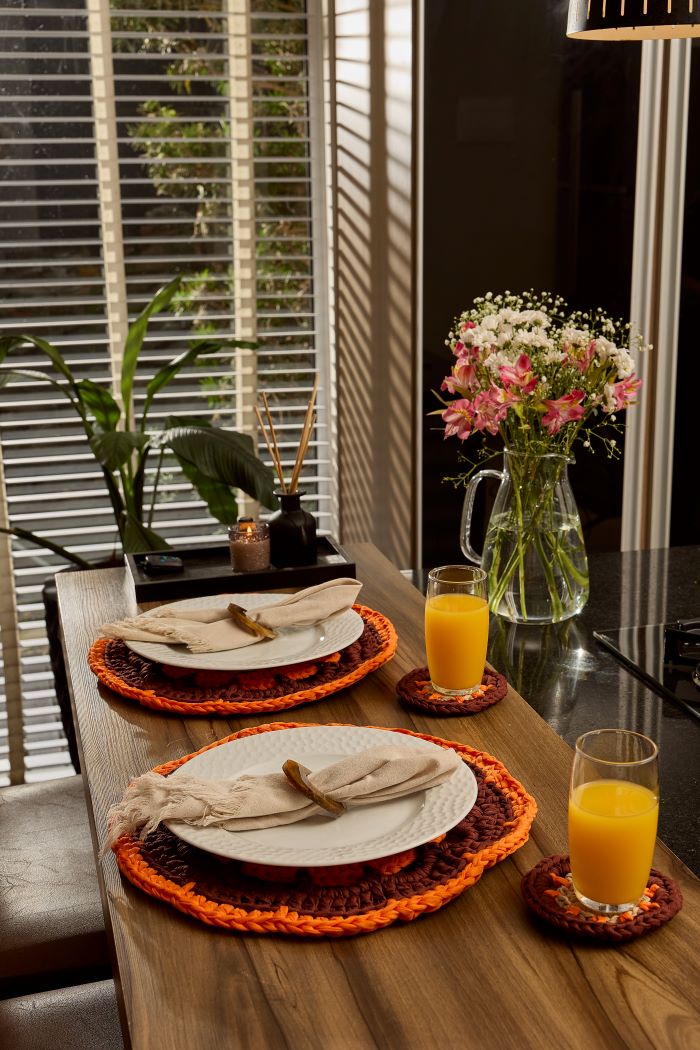 Sousplat e Porta Copo Colmeia