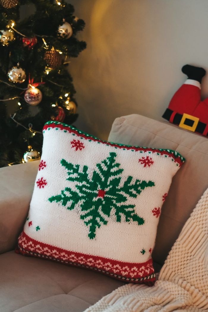 Cojín copo de nieve